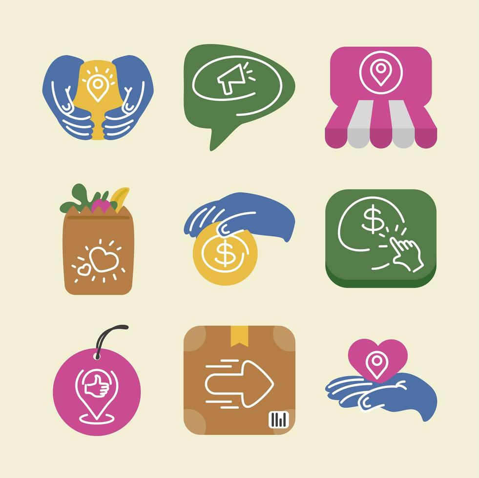 small business icons vector