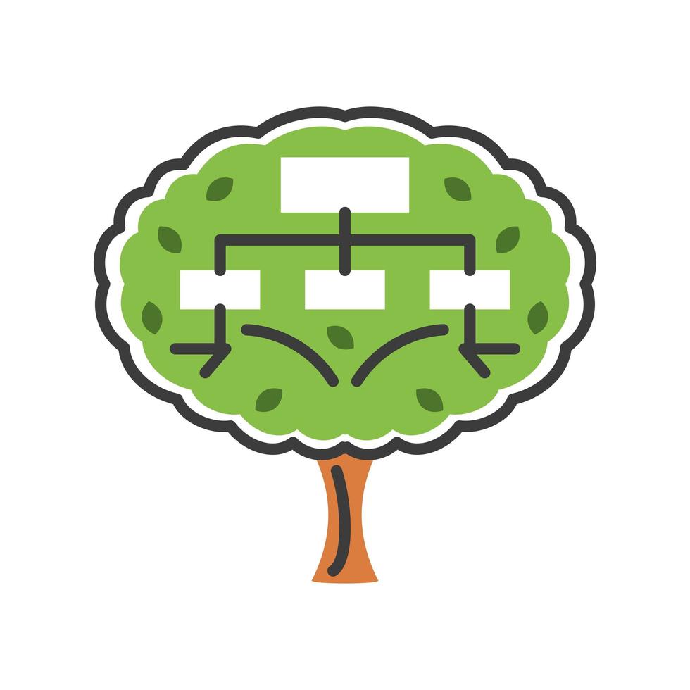 tree with organization chart vector