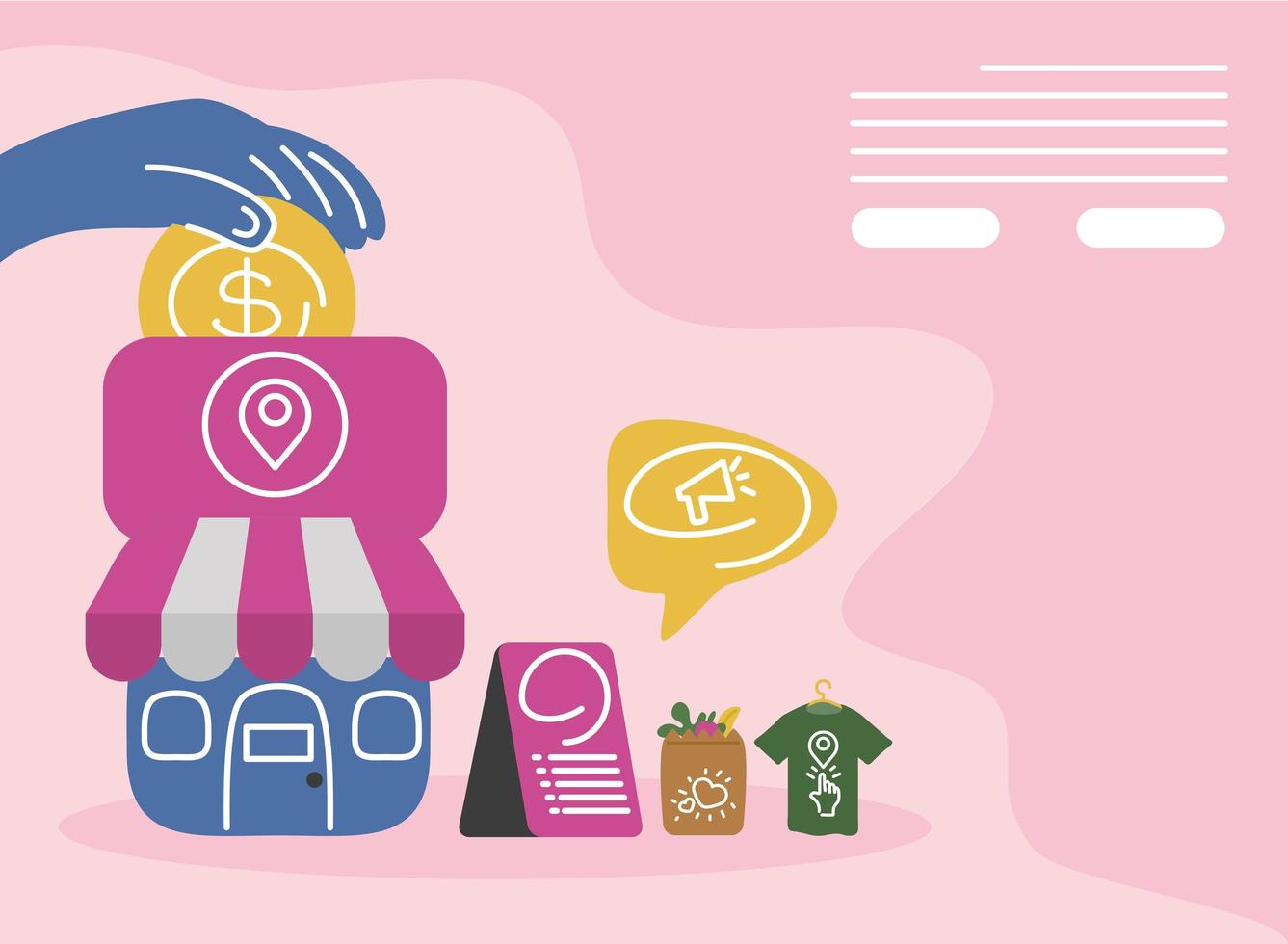 purchase in small business vector