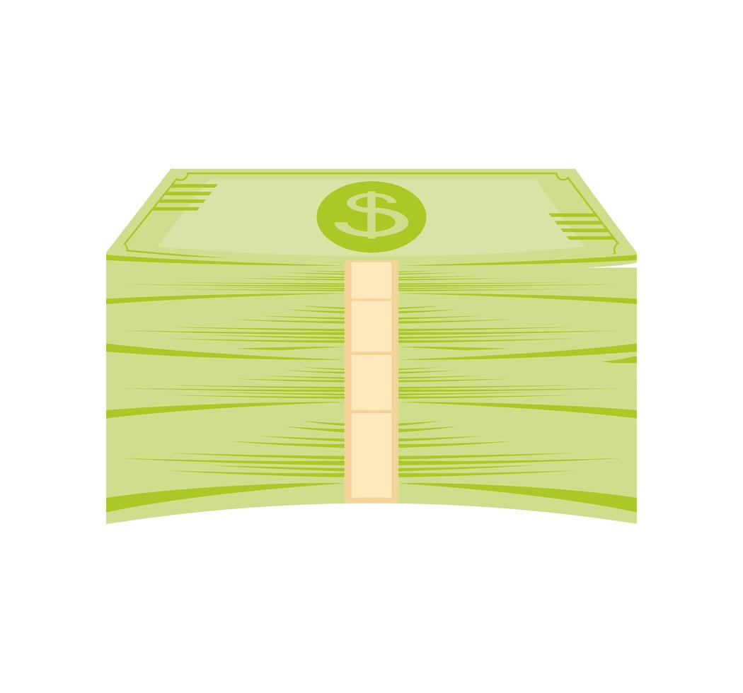 stack of banknotes vector