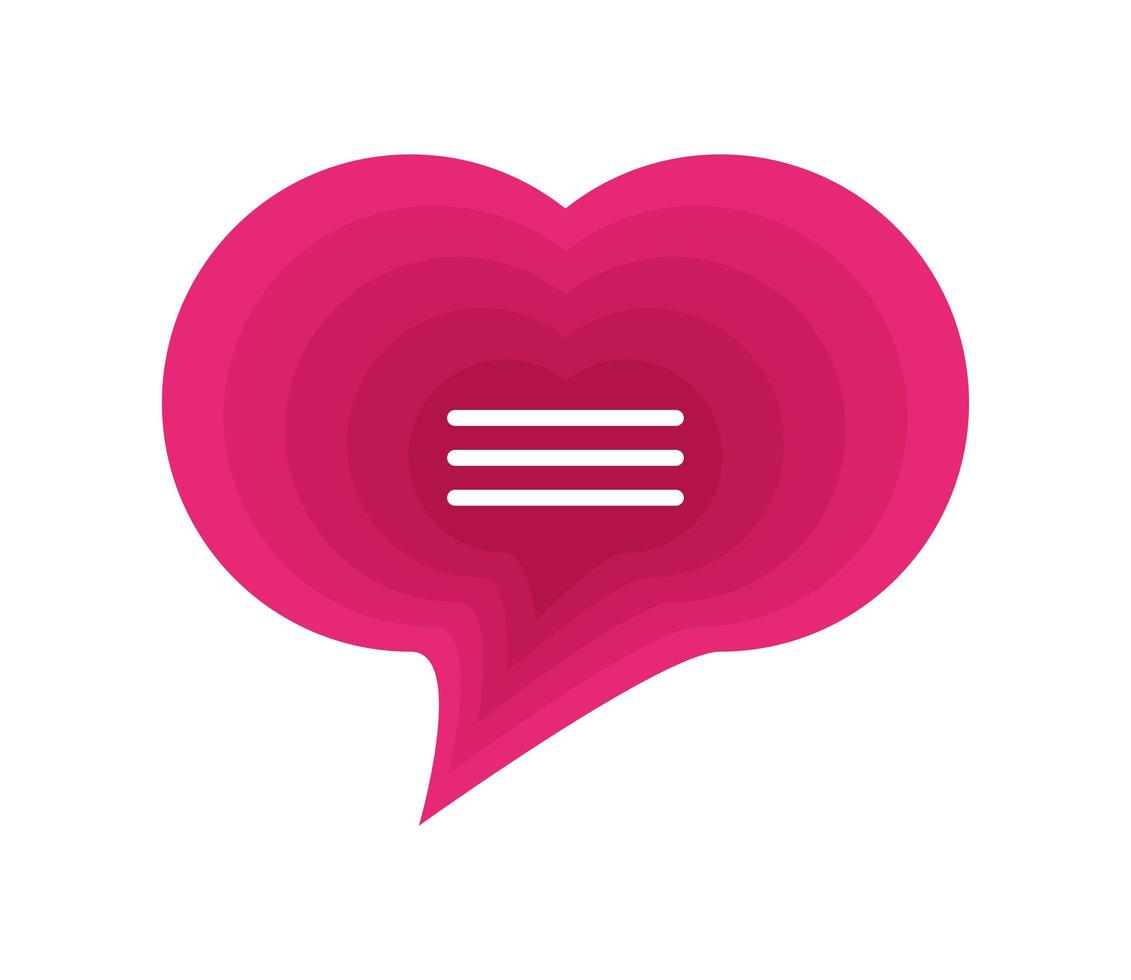 speech bubble shaped heart vector