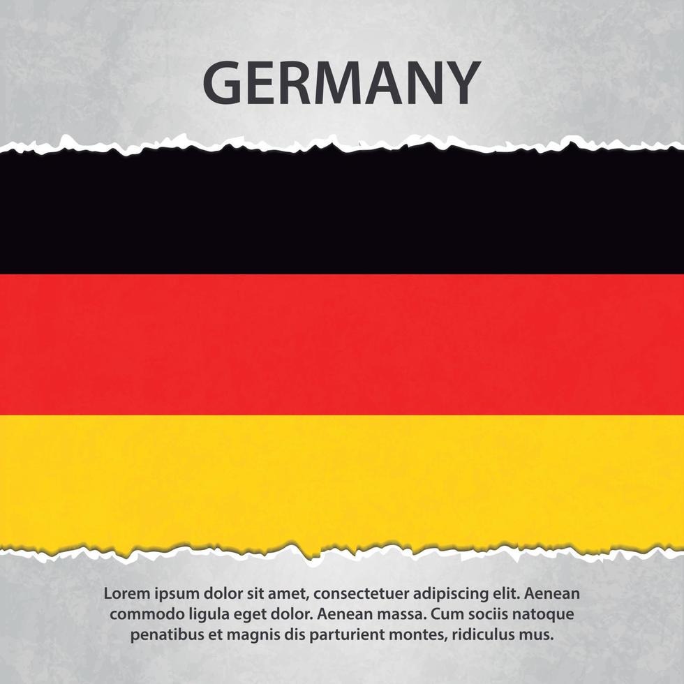 GERMANY flag on torn paper vector