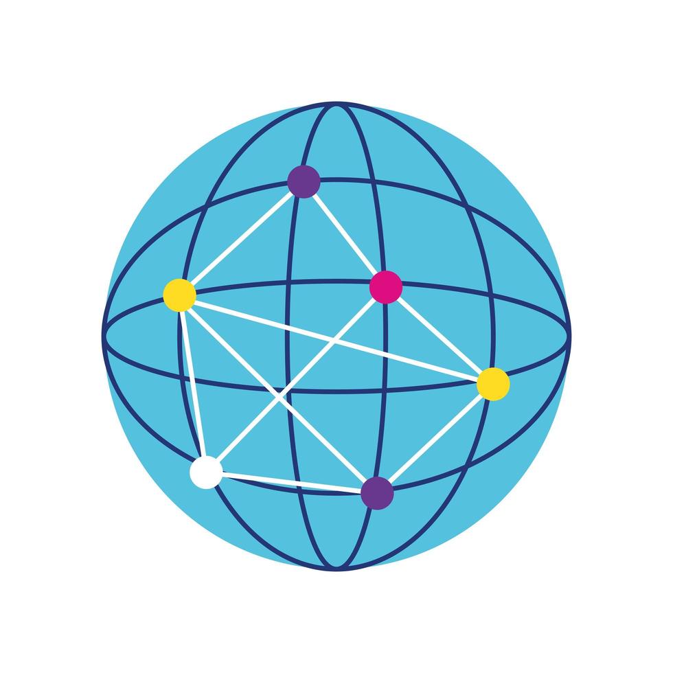 world network connection vector