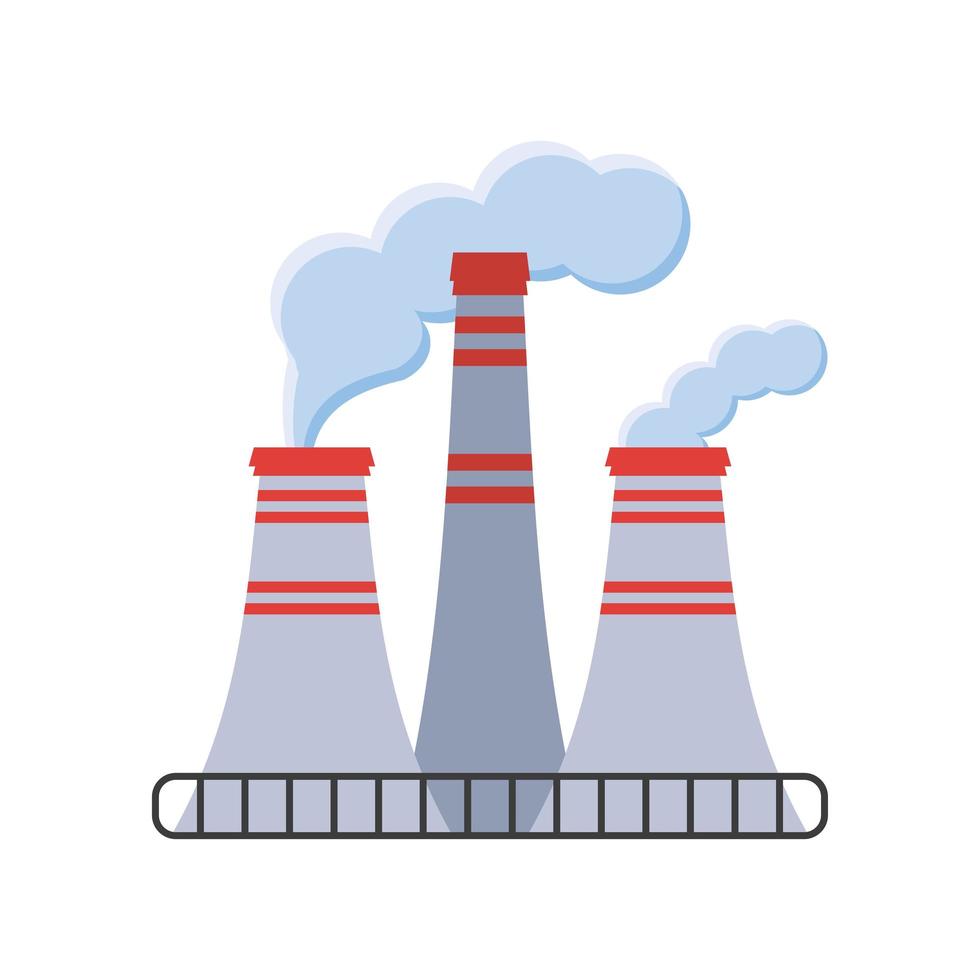 factory chimney pollution vector