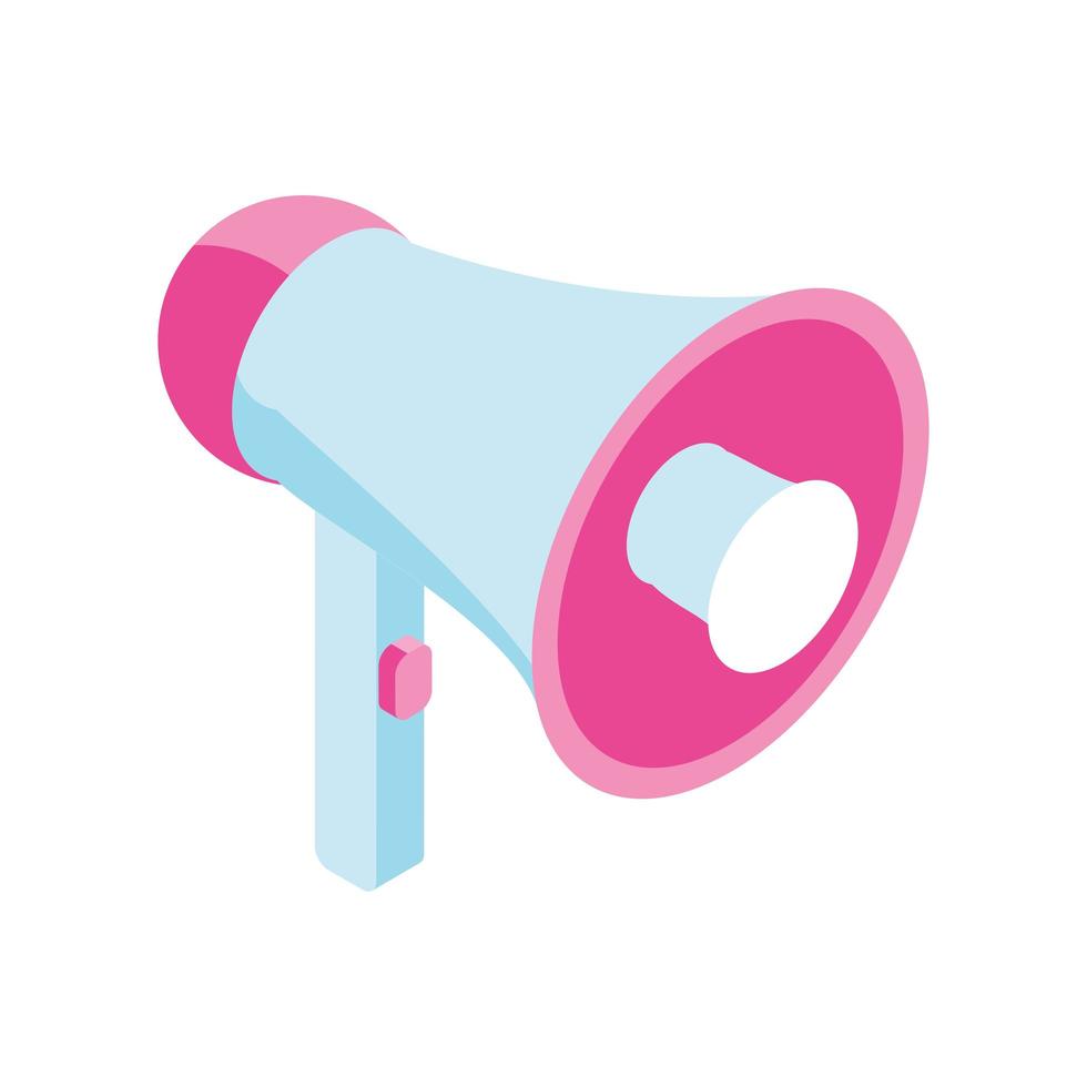isometric megaphone icon vector