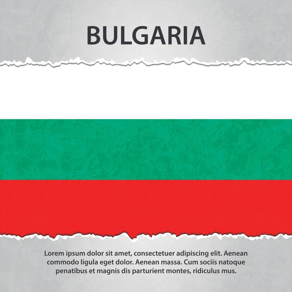 bandera de bulgaria en papel rasgado vector