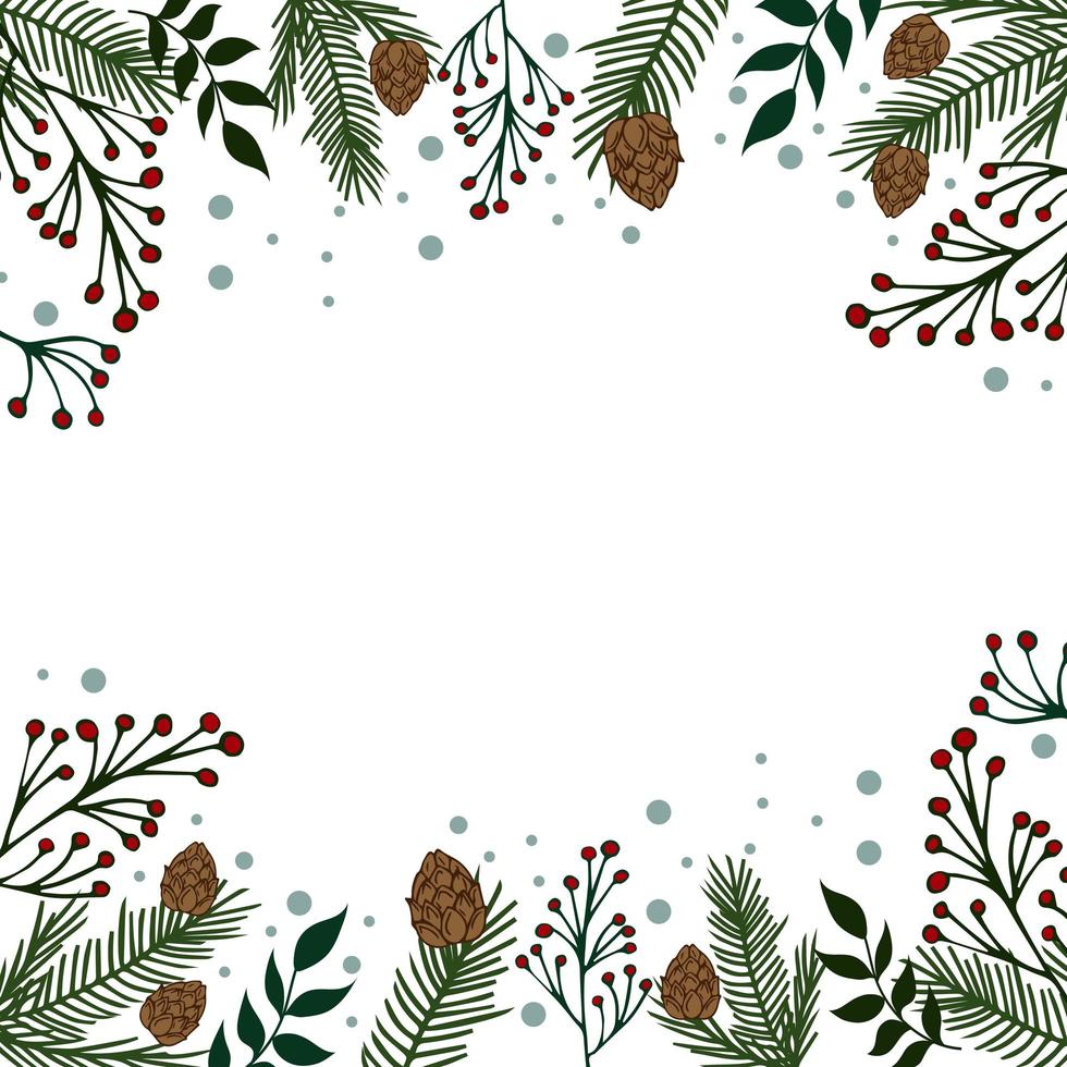 White Christmas background, festive web template - Vector