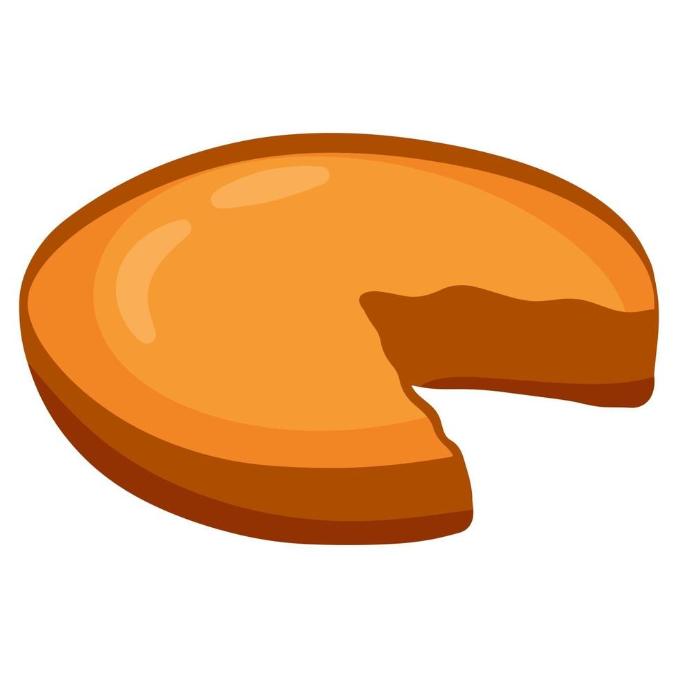 Pumpkin pie. Vector illustration for Thanksgiving and Holiday. Isolated, cartoon style