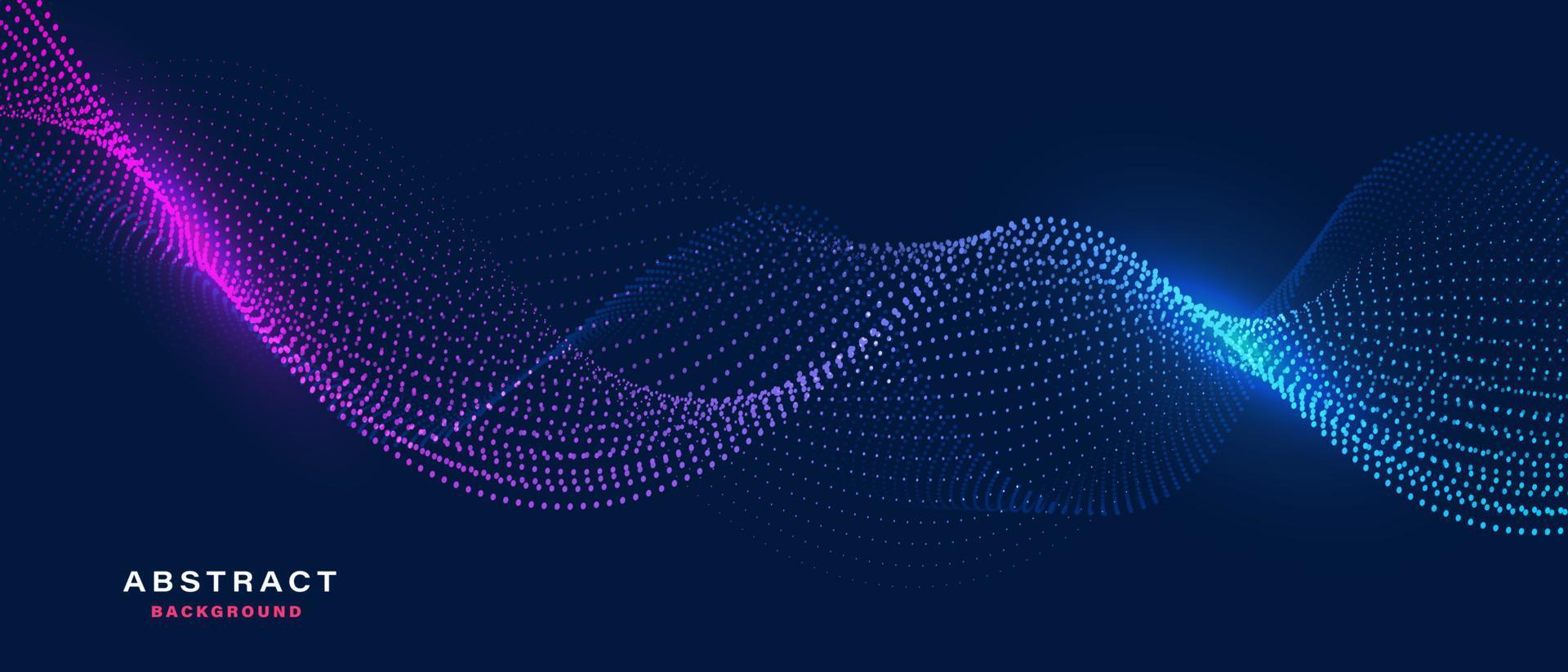 Abstract colorful background with flowing particles. vector