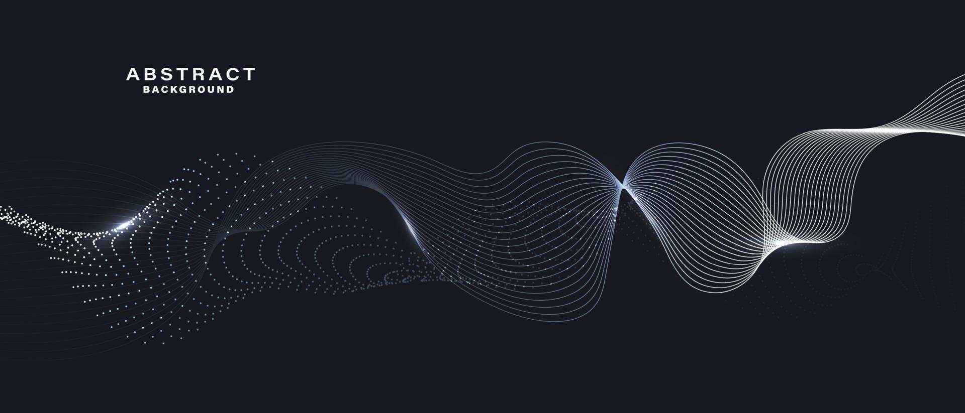Abstract background with flowing particles vector