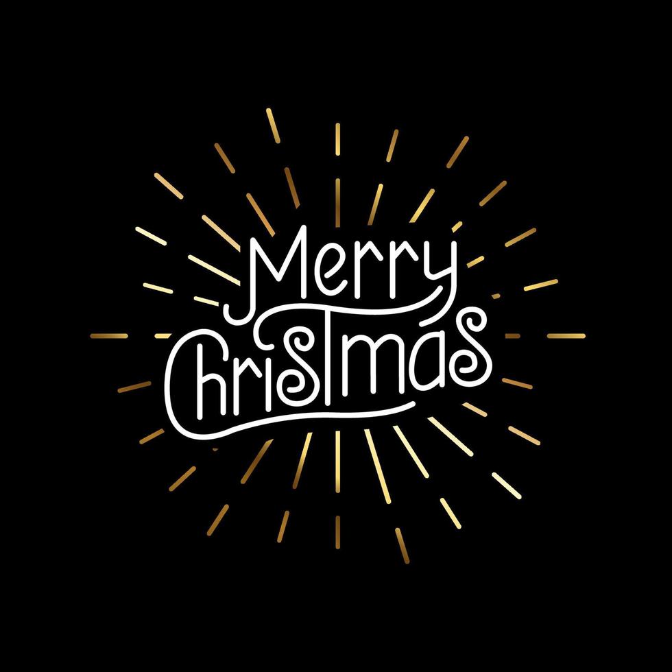 Merry Christmas Lettering vector