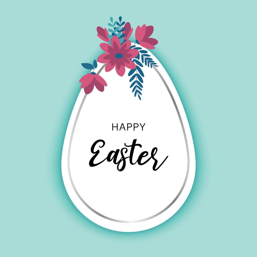 Happy Easter greeting card background vector