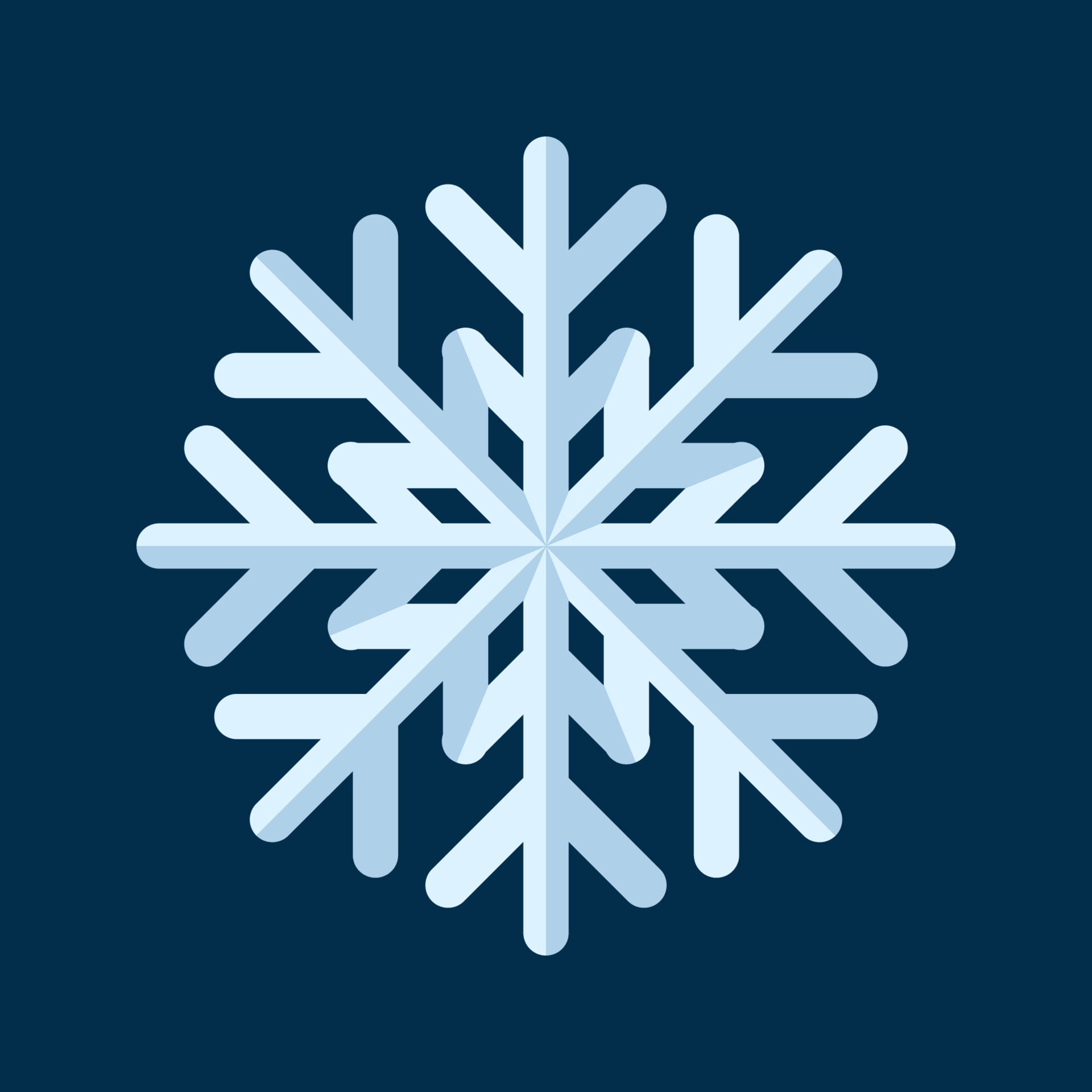 Snowflake Icon. Christmas and Winter Traditional symbol for logo, print
