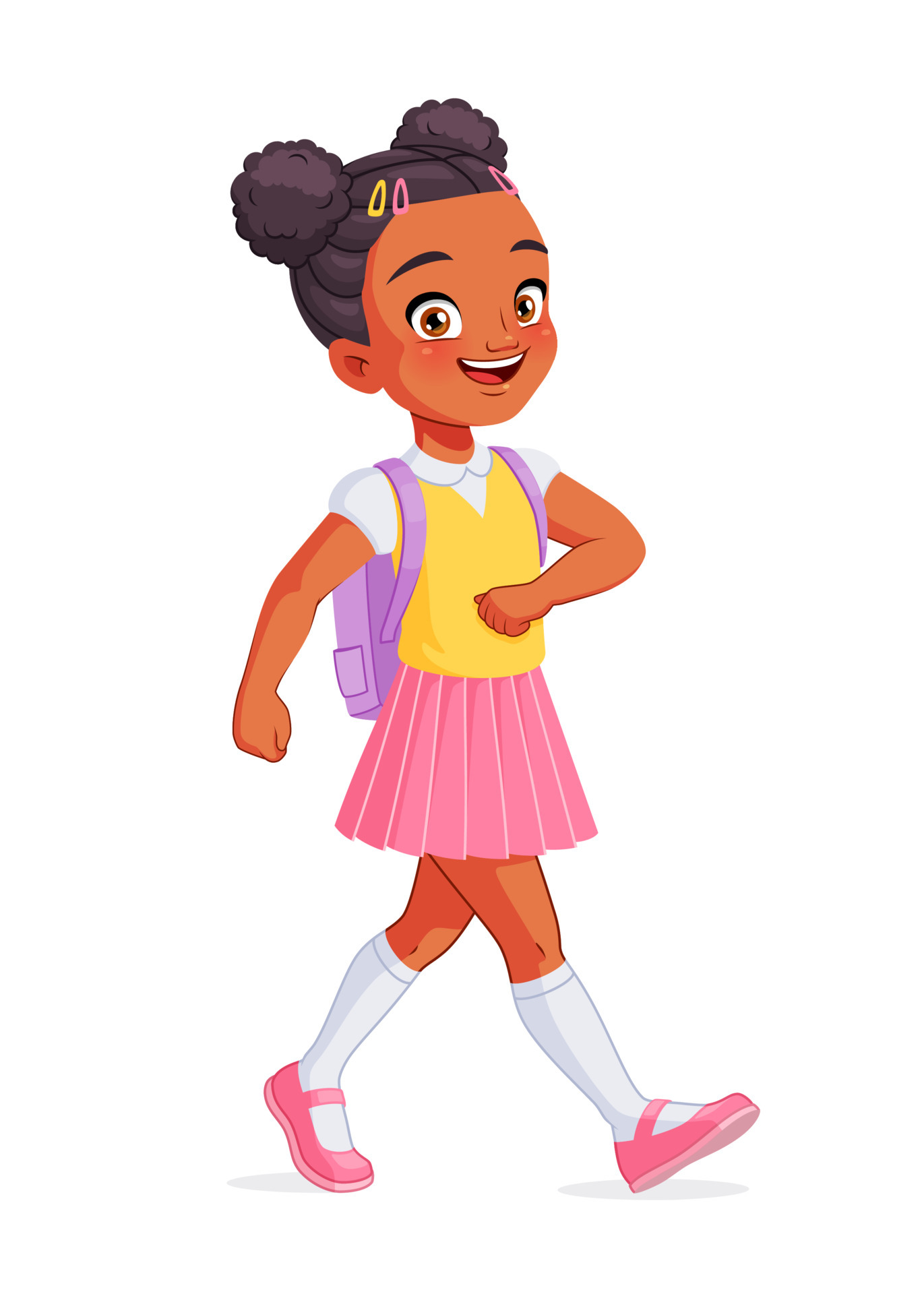 Happy African American girl going to school cartoon vector illustration 4228725 Vector Art at Vecteezy Happy African American girl going to school cartoon vector illustration 4228725 Vector Art at Vecteezy