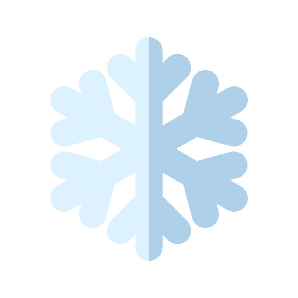 icono de copo de nieve. estilo plano. símbolo tradicional de Navidad e invierno para diseño y decoración de logotipos, estampados, adhesivos, emblemas, tarjetas de felicitación e invitaciones vector