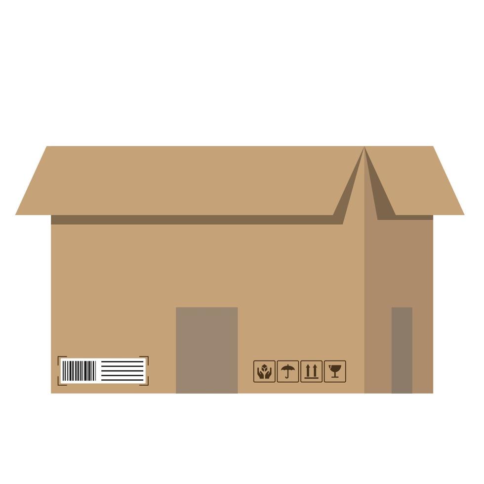ilustración de caja de cartón vector