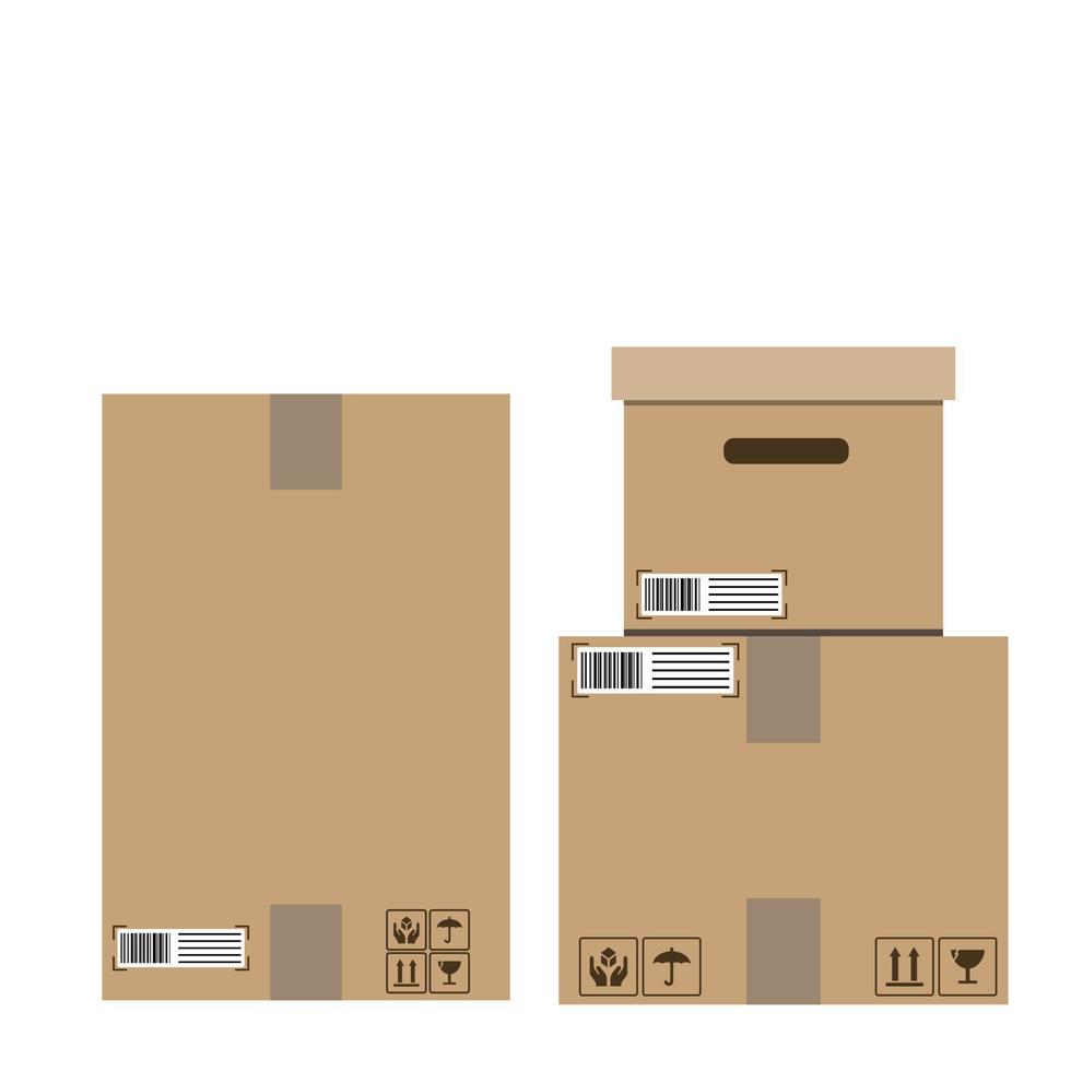 ilustración de cajas de cartón vector