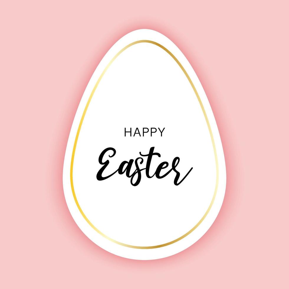 Happy Easter greeting card background vector