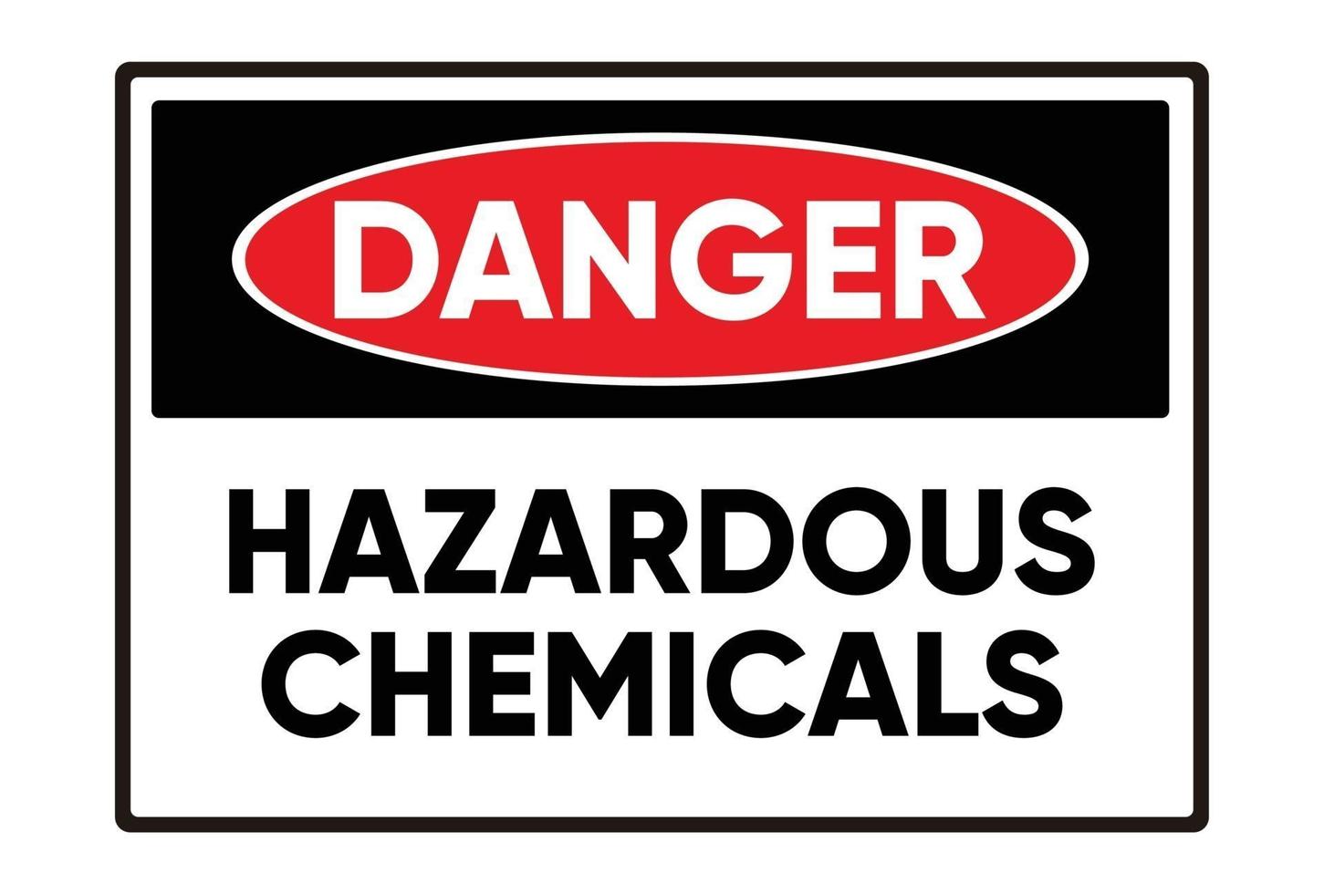 Sign Danger hazardous chemical vector