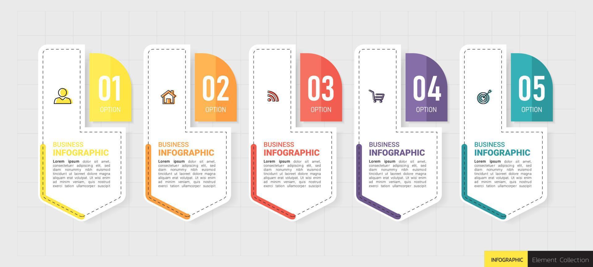 Colorful abstract business infographic vector