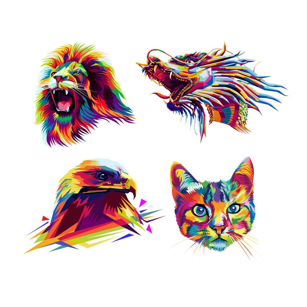 Colorful Animal Set vector