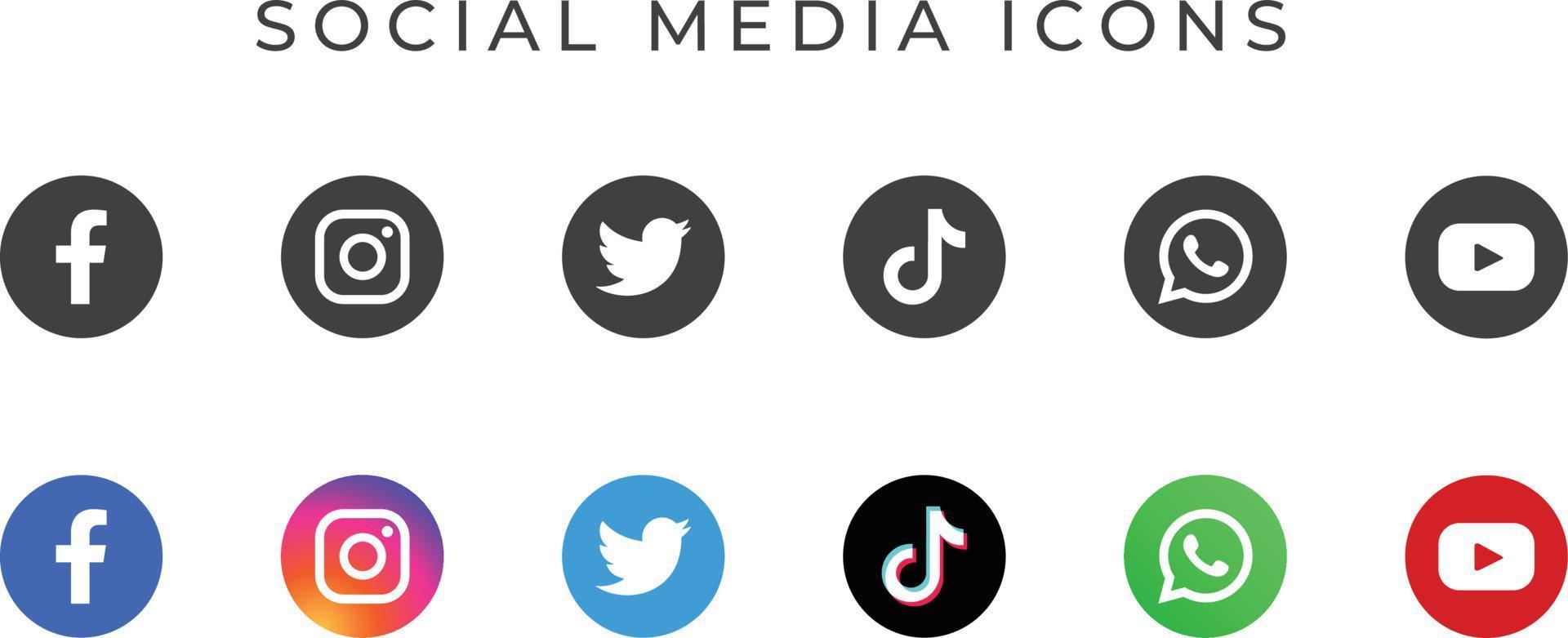 iconos de redes sociales vector