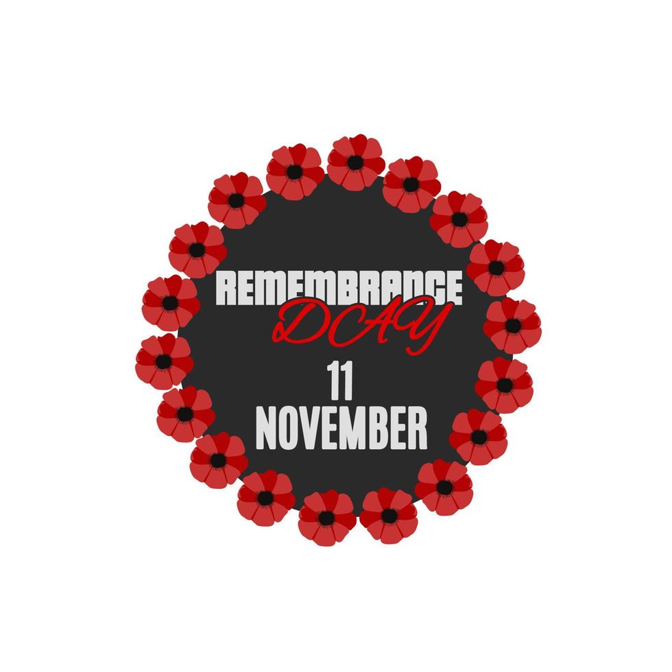 greeting remembrance day 11 november, lest we forget vector