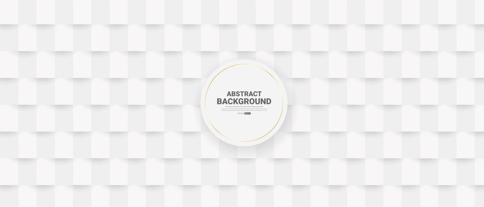 White abstract background in 3d paper style. vector