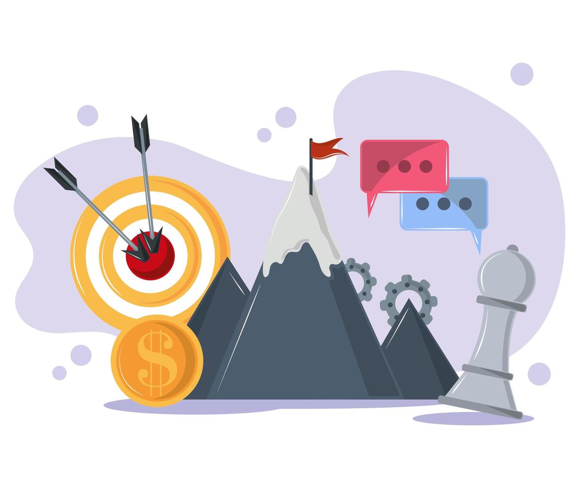 strategy solution business vector