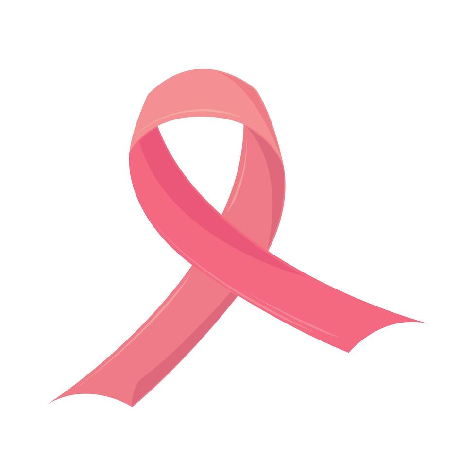 pink ribbon flat icon vector
