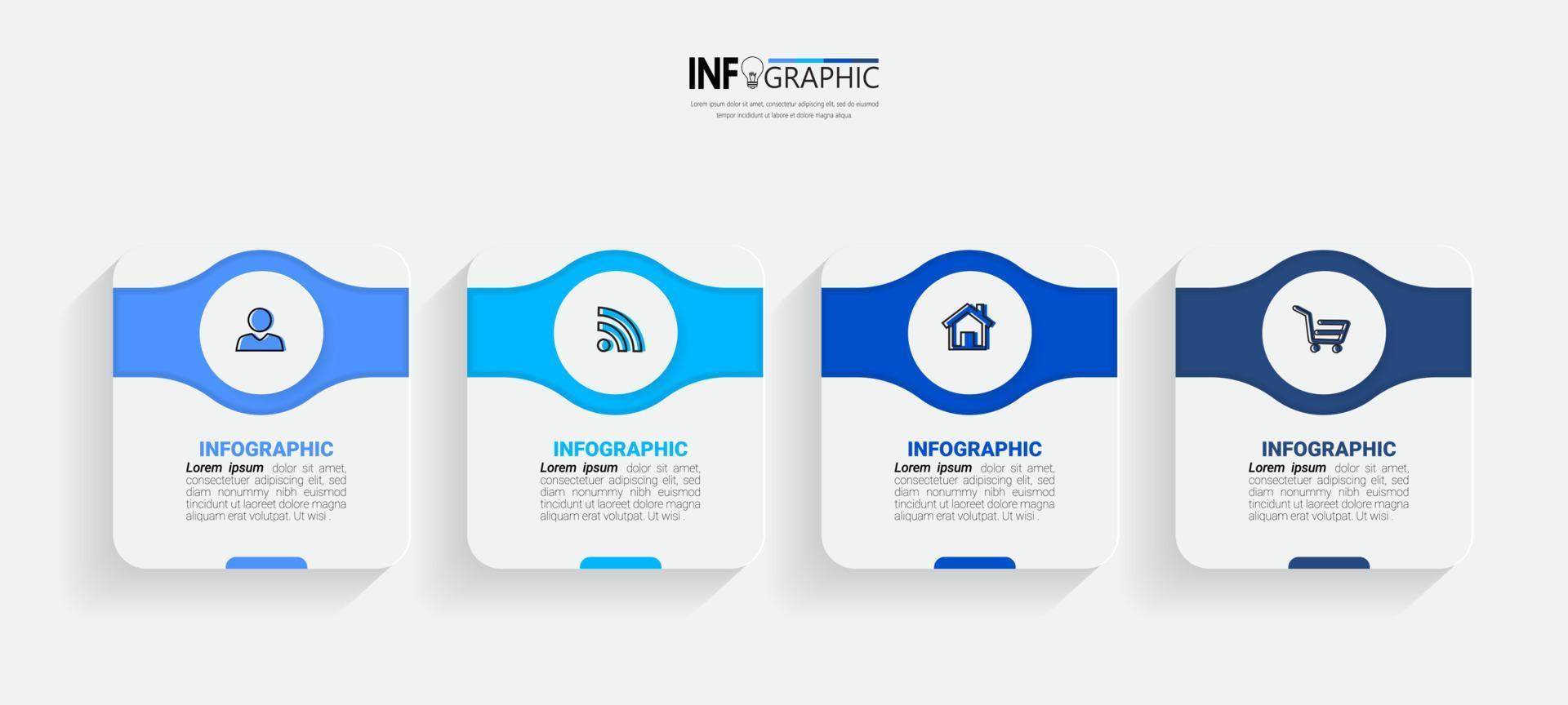 Modern business infographics concept vector