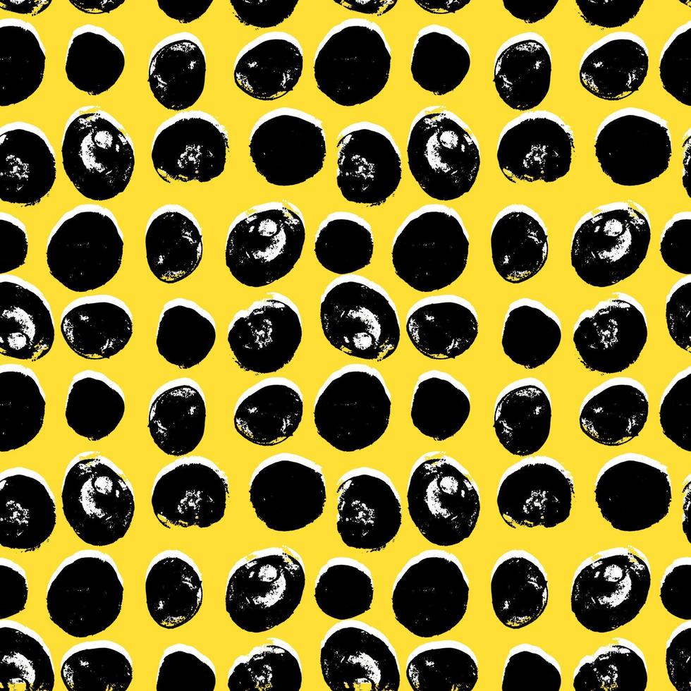 Simple seamless vector pattern of dots, strokes, spots, strokes. Hand drawn illustration, dry brush. Scandinavian style, wallpaper, fabric, textile design, wrapping paper