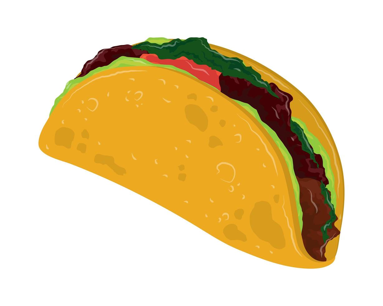 menú taco mexicano vector