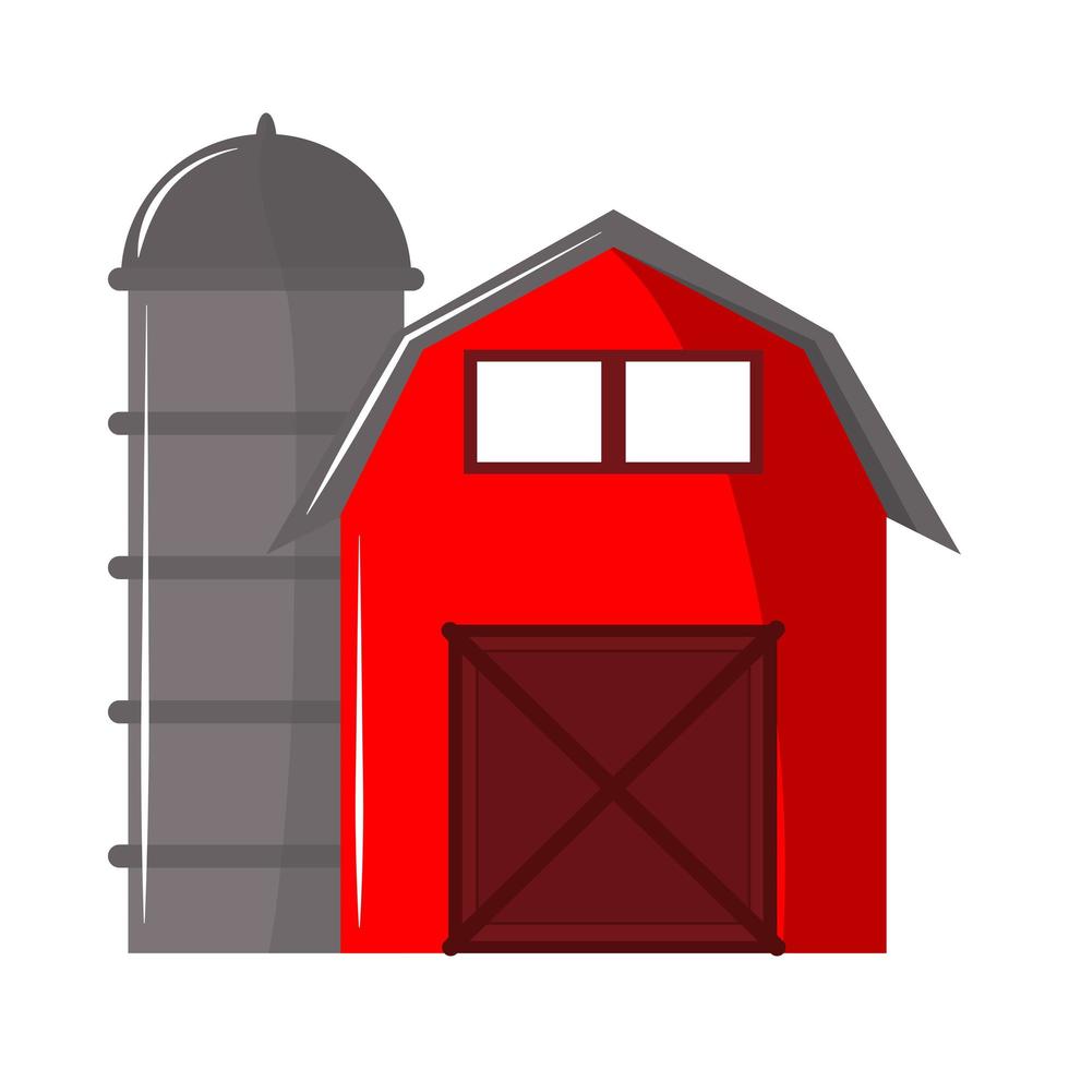 farm barn silo vector