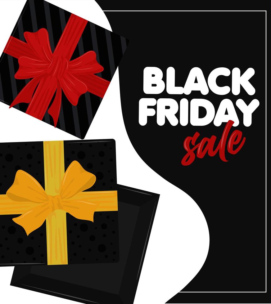 black friday sale message vector