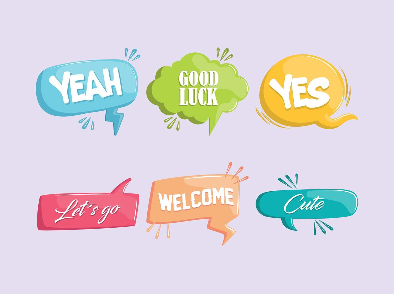 speech bubbles collection vector