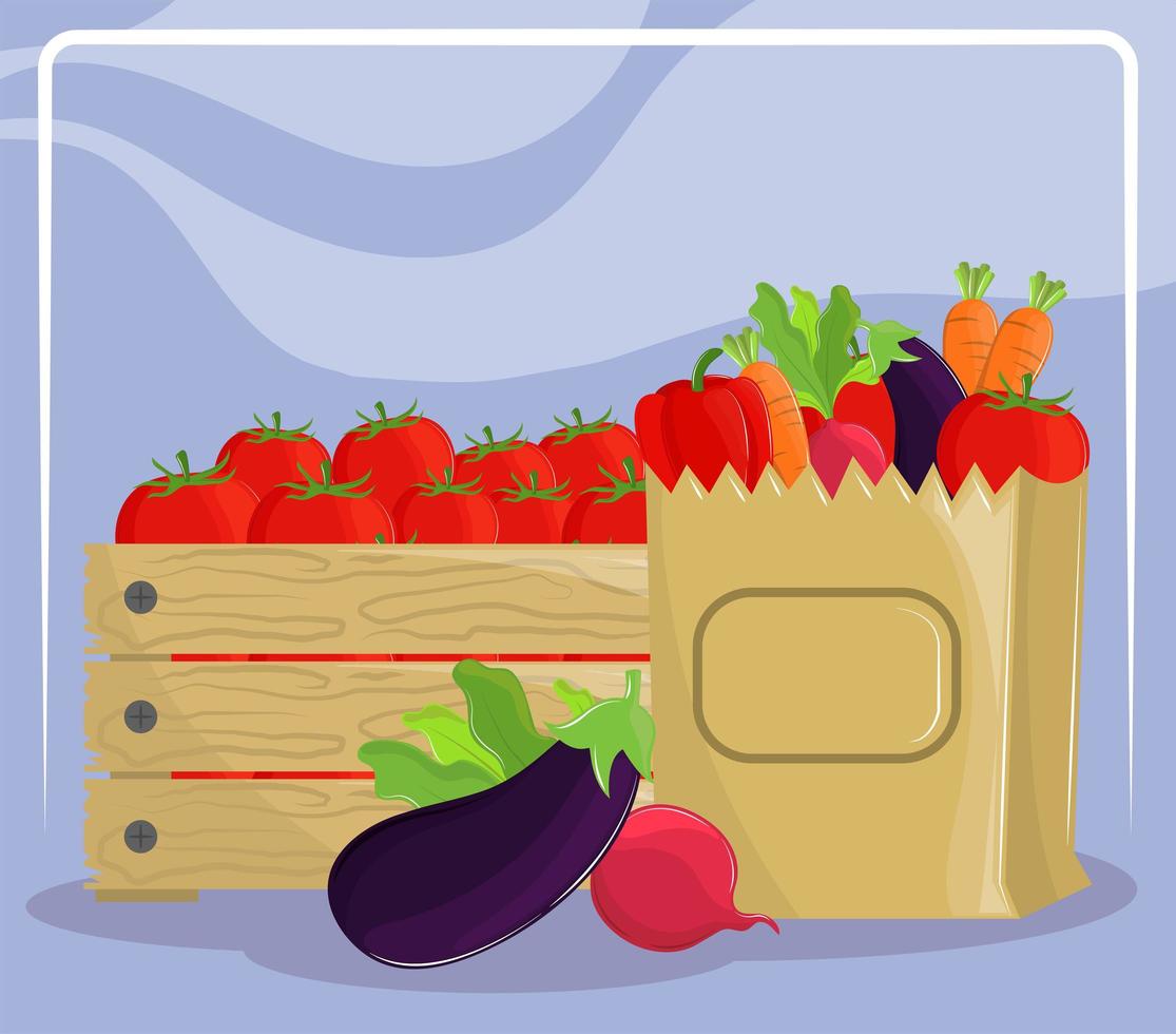 vegetables fresh produce vector