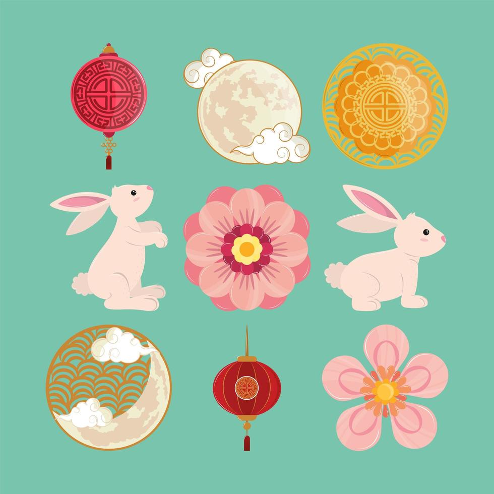 chinese mid autumn vector
