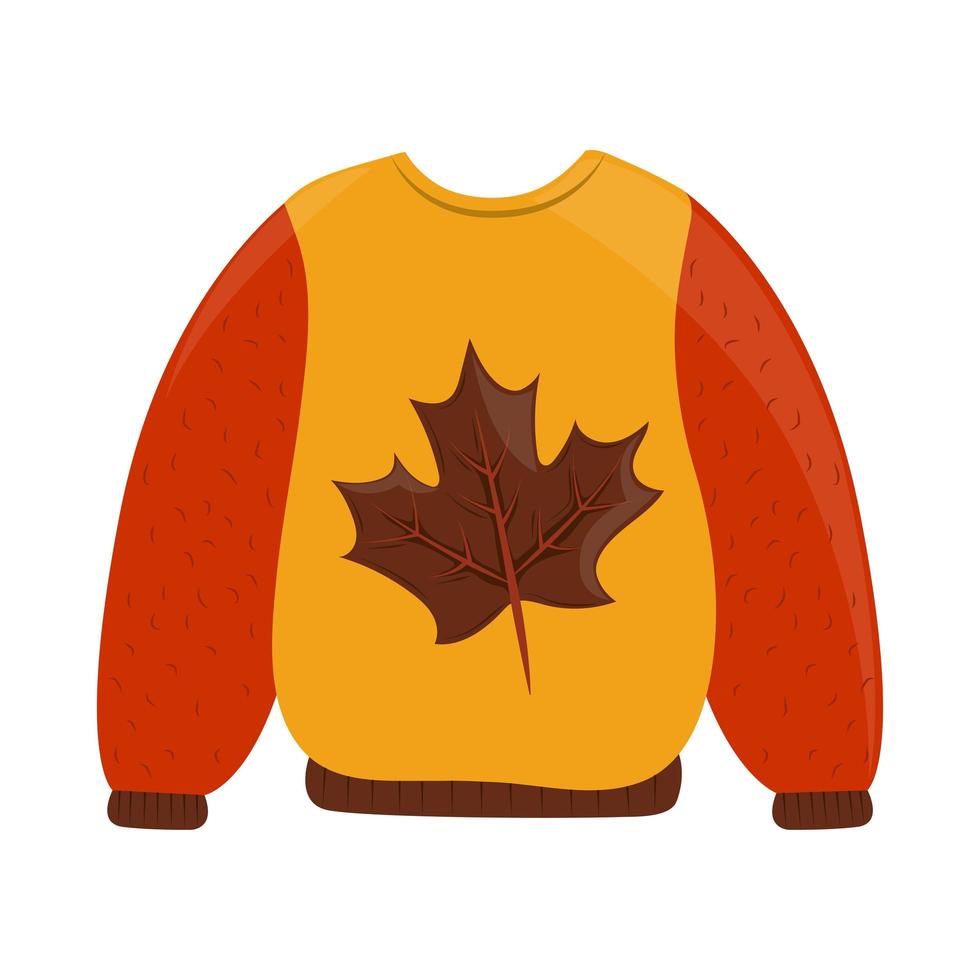 autumn leaf sweater vector