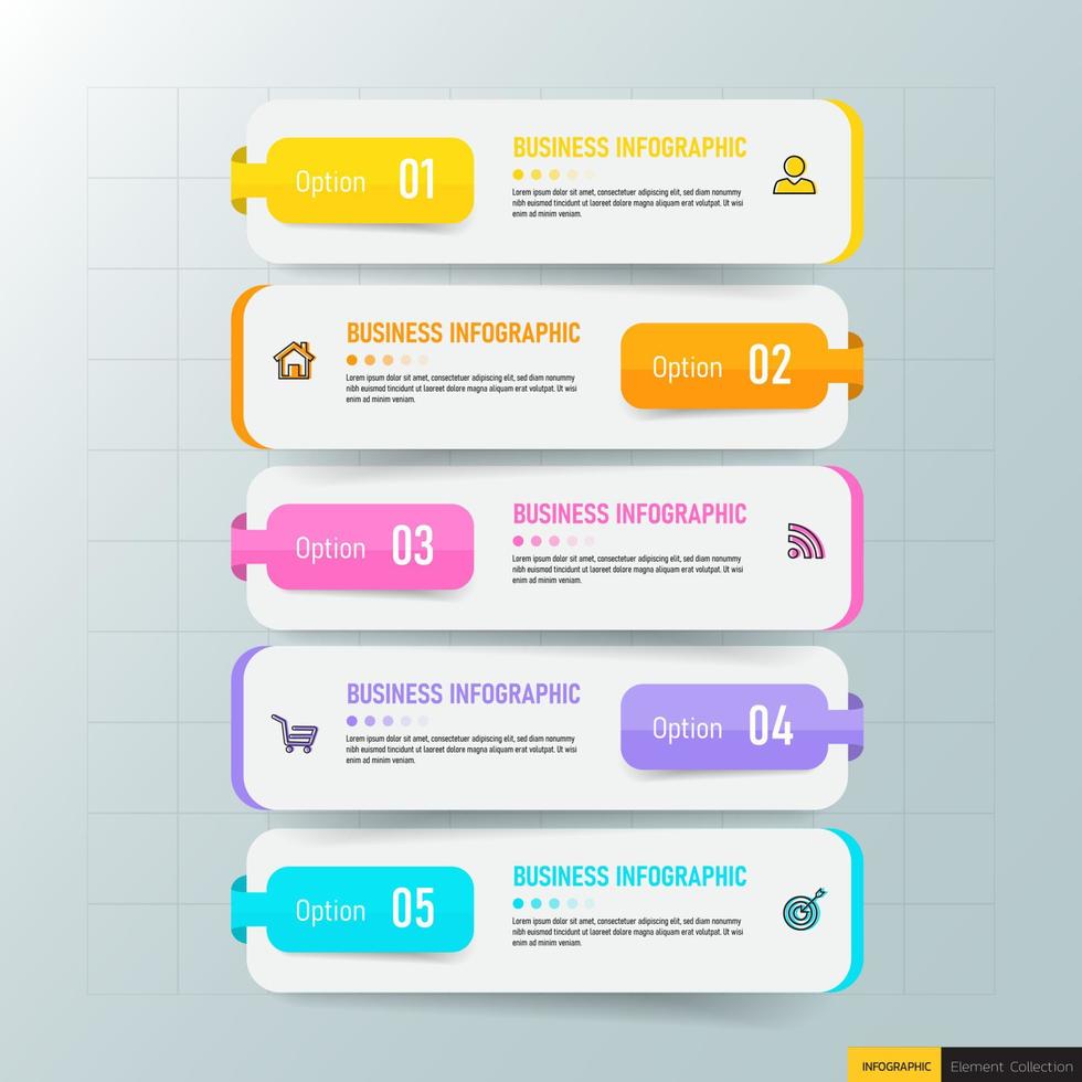 Business infographic template vector