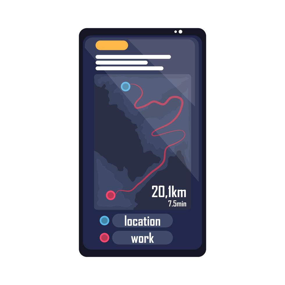smartphone transport application vector