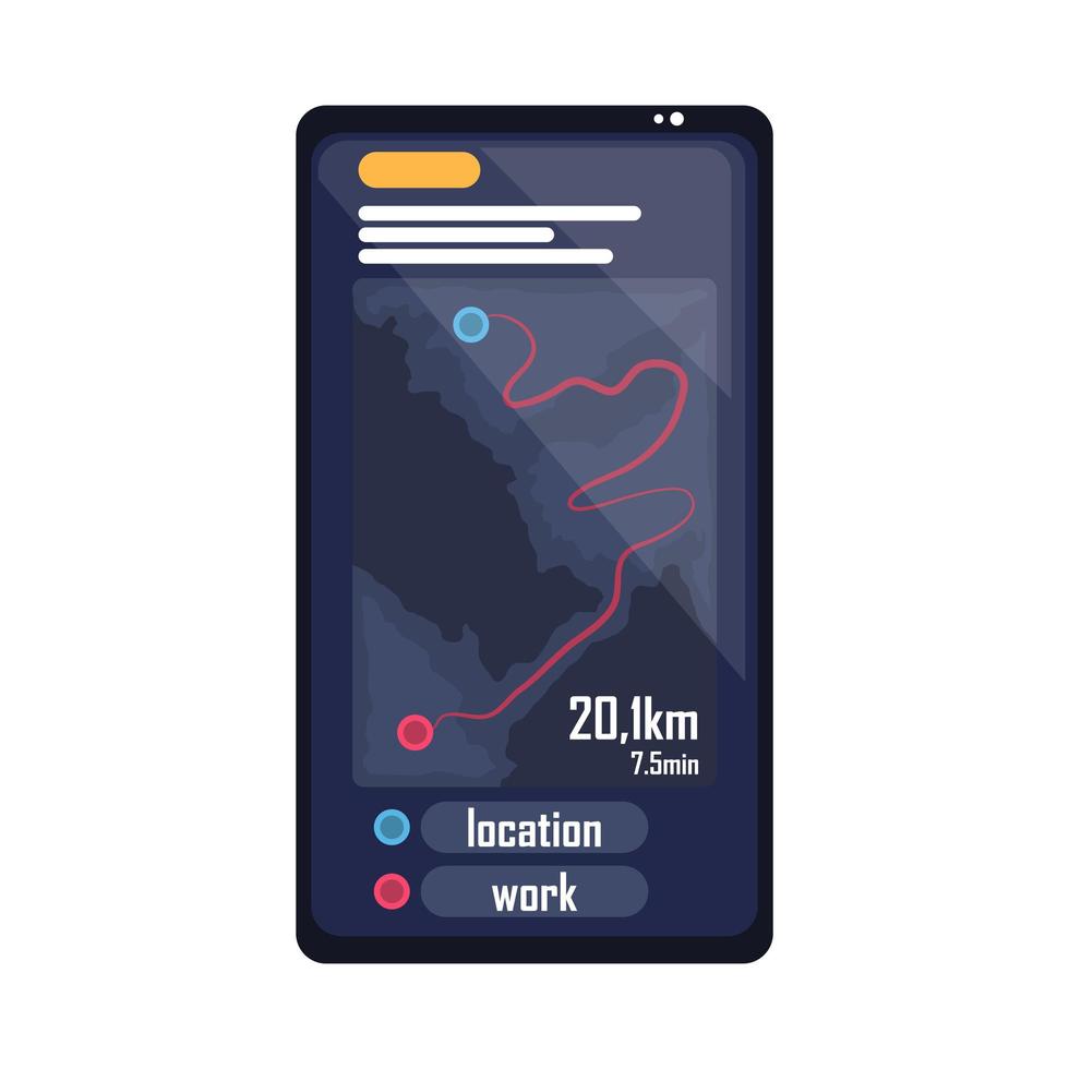 aplicación de transporte de teléfonos inteligentes vector