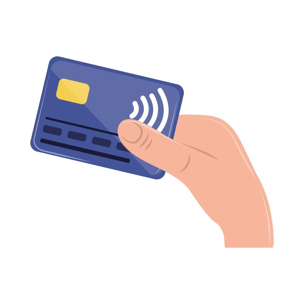 contactless NFC wireless pay vector