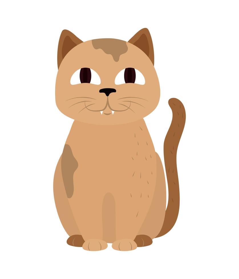 mascota gato manchado vector