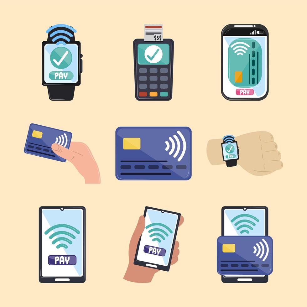 contactless payment commercial vector