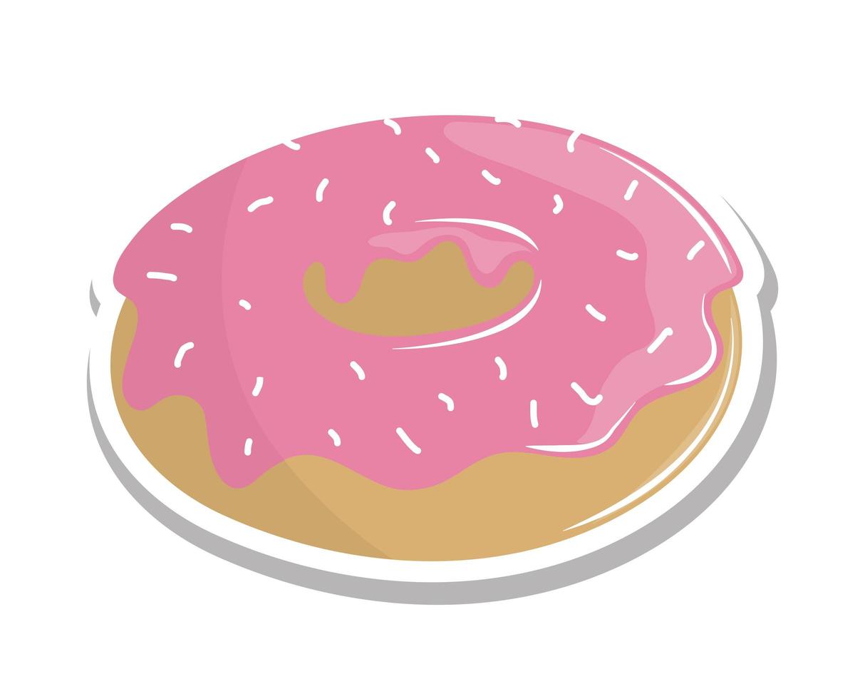 sweet donut dessert vector