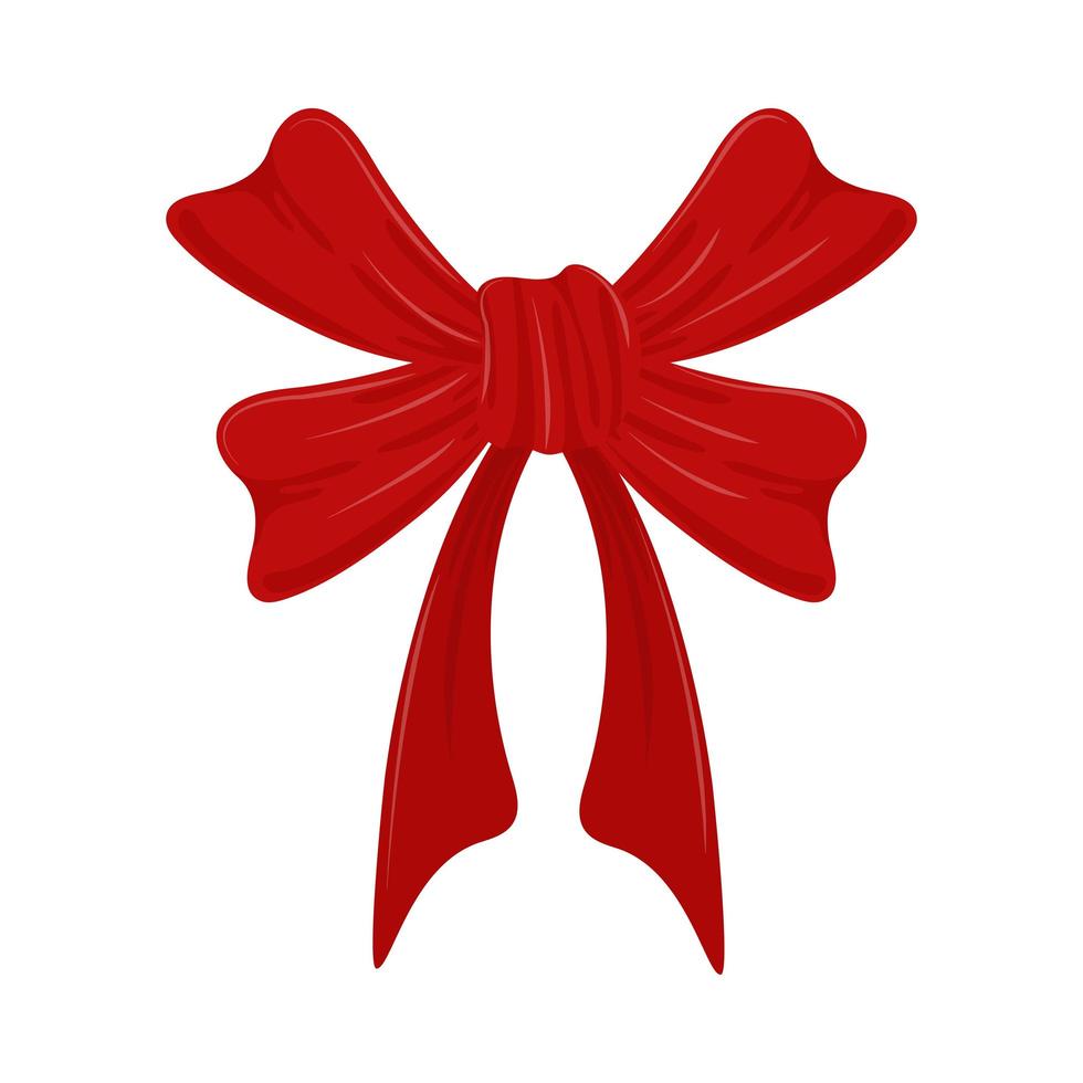 red ribbon bow vector