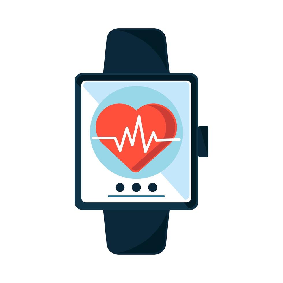 wrist watch health application vector