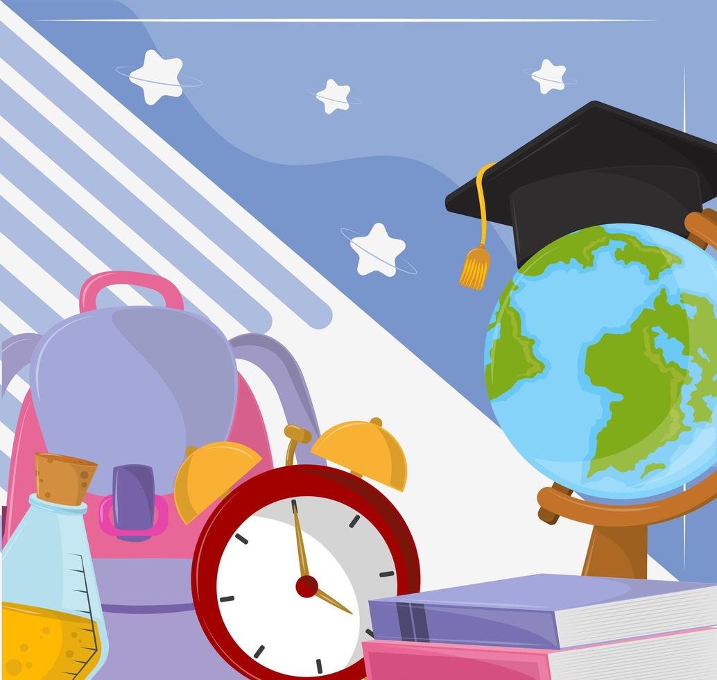 school education equipment vector