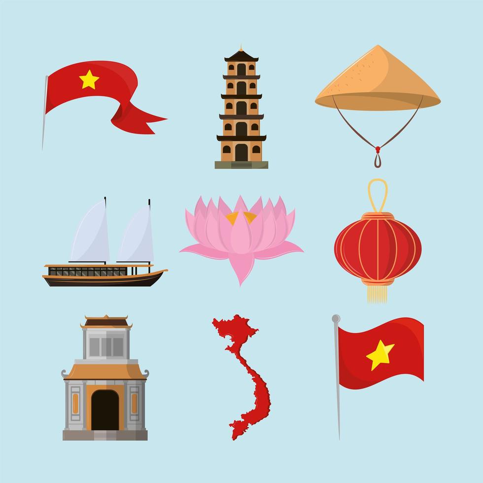 vietnamese culture icon vector